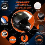 Milwaukee Helmets H510 Gloss Black Chit-Chat Full Face Wireless Motorcycle Helmet-Stream Music-Phone Calls - Image 2