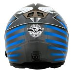 Milwaukee Helmets H512 Titanium and Blue Chit-Chat Full Face Wireless Motorcycle Helmet-Stream Music-Phone Calls - Image 7