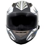 Milwaukee Helmets H512 Titanium and Blue Chit-Chat Full Face Wireless Motorcycle Helmet-Stream Music-Phone Calls - Image 8