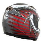 Milwaukee Helmets H520 Titanium and Red Chit-Chat Full Face Wireless Motorcycle Helmet-Stream Music-Phone Calls - Image 10