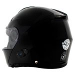 Milwaukee Helmets H7000 Glossy Black Mayday Modular Full Face Wireless Motorcycle Helmet-Stream Music-Phone Calls - Image 12