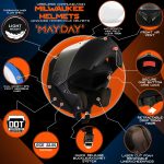 Milwaukee Helmets H7000 Glossy Black Mayday Modular Full Face Wireless Motorcycle Helmet-Stream Music-Phone Calls - Image 2