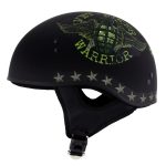 Hot Leathers HLD1025 Vet Biker Warrior Flat Black Motorcycle DOT Skull Cap Half Helmet Biker - Image 4