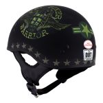 Hot Leathers HLD1025 Vet Biker Warrior Flat Black Motorcycle DOT Skull Cap Half Helmet Biker - Image 5
