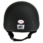 Hot Leathers HLT68 Flat Black The O.G. Flat Black Motorcycle DOT Skull Cap Half Helmet Biker - Image 2