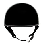 Hot Leathers HLD1005 Lady Lotus Gloss Black Motorcycle DOT Approved Skull Cap Half Helmet Biker - Image 2