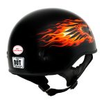 Hot Leathers HLD1006 Black Out Eagle Motorcycle DOT Approved Skull Cap Half Helmet Bikers - Image 6