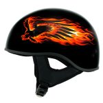 Hot Leathers HLD1006 Black Out Eagle Motorcycle DOT Approved Skull Cap Half Helmet Bikers - Image 4