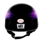 Hot Leathers HLD1007 Black Out Eagle Gloss Black Motorcycle DOT Skull Cap Half Helmet Biker - Image 7