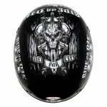Hot Leathers HLD1016 Ride or Die Gloss Black Motorcycle DOT Skull Cap Half Helmet Biker - Image 2