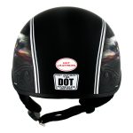 Hot Leathers HLD1023 V-Twin Eagle Flat Black Motorcycle DOT Skull Cap Half Helmet Biker - Image 7