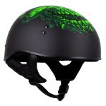 Hot Leathers HLD1030 Flat Black Shredder Motorcycle DOT Approved Skull Cap Half Helmet Biker - Image 10