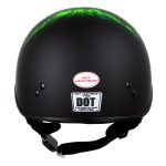 Hot Leathers HLD1030 Flat Black Shredder Motorcycle DOT Approved Skull Cap Half Helmet Biker - Image 4