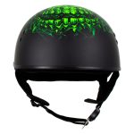 Hot Leathers HLD1030 Flat Black Shredder Motorcycle DOT Approved Skull Cap Half Helmet Biker - Image 5