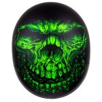 Hot Leathers HLD1030 Flat Black Shredder Motorcycle DOT Approved Skull Cap Half Helmet Biker - Image 2