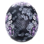 Hot Leathers HLD1031 Sugar Skull Flat Black Motorcycle DOT Approved Skull Cap Half Biker Helmet - Image 9