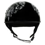 Hot Leathers HLD1032 Black Indian Skull Motorcycle DOT Approved Skull Cap Half Helmet Biker - Image 8
