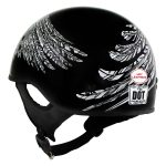 Hot Leathers HLD1032 Black Indian Skull Motorcycle DOT Approved Skull Cap Half Helmet Biker - Image 5