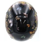 Hot Leathers HLD1034 Butterfly Lock Gloss Black Motorcycle DOT Approved Skull Cap Half Biker Helmet - Image 4