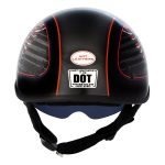 Hot Leathers HLD1037 Gloss Black Up Wing Eagle USA Advanced DOT Unisex Half Helmet w/ Drop Down Visor - Image 8