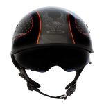Hot Leathers HLD1037 Gloss Black Up Wing Eagle USA Advanced DOT Unisex Half Helmet w/ Drop Down Visor - Image 9