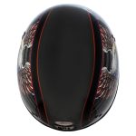 Hot Leathers HLD1037 Gloss Black Up Wing Eagle USA Advanced DOT Unisex Half Helmet w/ Drop Down Visor - Image 6