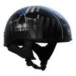 Hot Leathers HLD1042 Gloss Black Warrior Bullet Advanced DOT Approved Skull Half Helmet Biker - Image 6