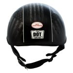 Hot Leathers HLD1042 Gloss Black Warrior Bullet Advanced DOT Approved Skull Half Helmet Biker - Image 7