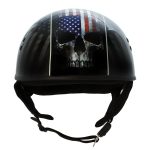 Hot Leathers HLD1042 Gloss Black Warrior Bullet Advanced DOT Approved Skull Half Helmet Biker - Image 9