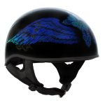 Hot Leathers HLD1045 Gloss Black Cross De Lis Advanced DOT Approved Skull Half Helmet Biker - Image 6