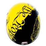 Hot Leathers HLD1046 We the People Glossy Black and Yellow DOT Skull Half Motorcycle Helmet - Image 5