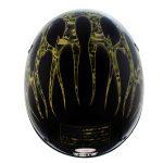 Hot Leathers HLD1047 Gloss Black Camo Skull Flames DOT Skull Half Motorcycle Helmet w/ Drop Down Tinted Visor - Image 4