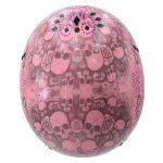 Hot Leathers HLD1048 Live, Love Ride Gloss Pink Motorcycle DOT Approved Skull Cap Half Biker Helmet - Image 4