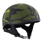 Hot Leathers HLD1049 Camo Matte Green Motorcycle Skull Cap Half Helmet DOT Approved - Image 5