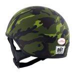 Hot Leathers HLD1049 Camo Matte Green Motorcycle Skull Cap Half Helmet DOT Approved - Image 7