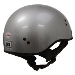 Hot Leathers HLD1050 Glossy Silver Motorcycle DOT Approved Skull Cap Half Helmet Biker - Image 9