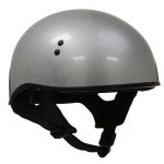 Hot Leathers HLD1050 Glossy Silver Motorcycle DOT Approved Skull Cap Half Helmet Biker - Image 4