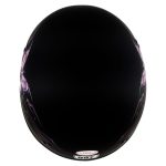 Hot Leathers HLD1052 DOT Skull Cap Half Helmet – Flat Black with Purple Butterfly Design Bikers - Image 5
