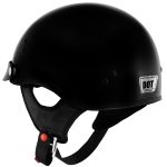 Hot Leathers HLT70 Stealth Glossy Black Motorcycle DOT Skull Cap Classic Half Helmet - Image 2