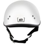 Hot Leathers HLT68 The O.G. Glossy White Motorcycle Skull Cap Half DOT Approved Helmet - Image 4