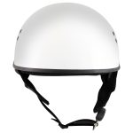 Hot Leathers HLT68 The O.G. Glossy White Motorcycle Skull Cap Half DOT Approved Helmet - Image 2