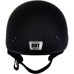 Hot Leathers HLT70 Stealth Flat Matte Black Motorcycle DOT Skull Cap Classic Half Helmet - Image 4