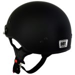 Hot Leathers HLT70 Stealth Flat Matte Black Motorcycle DOT Skull Cap Classic Half Helmet - Image 10