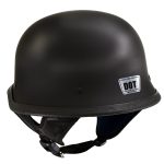 Hot Leathers Gloss Black The Hanz German Style Vintage Motorcycle Half Helmet HLT75 - Image 8