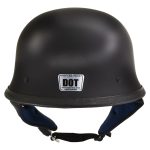 Hot Leathers Gloss Black The Hanz German Style Vintage Motorcycle Half Helmet HLT75 - Image 4