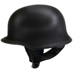 Hot Leathers Gloss Black The Hanz German Style Vintage Motorcycle Half Helmet HLT75 - Image 5