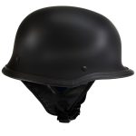Hot Leathers Gloss Black The Hanz German Style Vintage Motorcycle Half Helmet HLT75 - Image 6