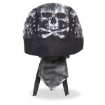 Hot Leathers HWH1090 Skull Flag Headwrap - Image 2
