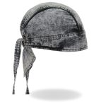 Hot Leathers HWH1107 Charcoal Dye Denim Headwrap - Image 4