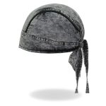 Hot Leathers HWH1107 Charcoal Dye Denim Headwrap - Image 6